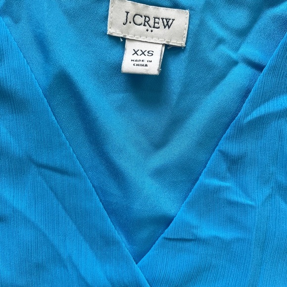 J. Crew Blue Puff Sleeve Buttoned Blouse - Picture 3 of 4